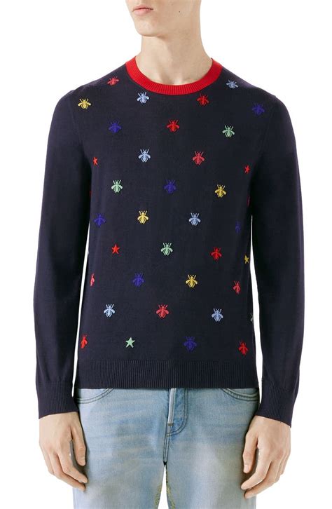 gucci sweater women|gucci bee embroidered sweater.